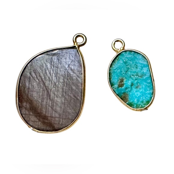 Charm Bundle—Turquoise & Faceted Labradorite Charms - Picture 6 of 9